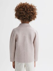 Reiss Navy Forester 3-9 yrs Long Sleeve Button Through Cardigan - Image 5 of 6