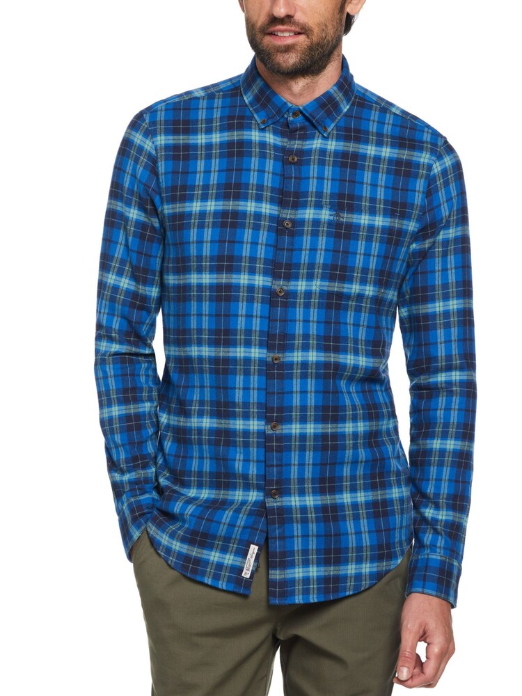 Original Penguin  Flannel Plaid Long Sleeve Shirt - Image 1 of 4