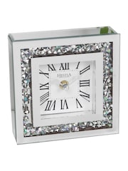 Widdop Silver Crystal Border Mantel Clock 15cm - Image 1 of 4