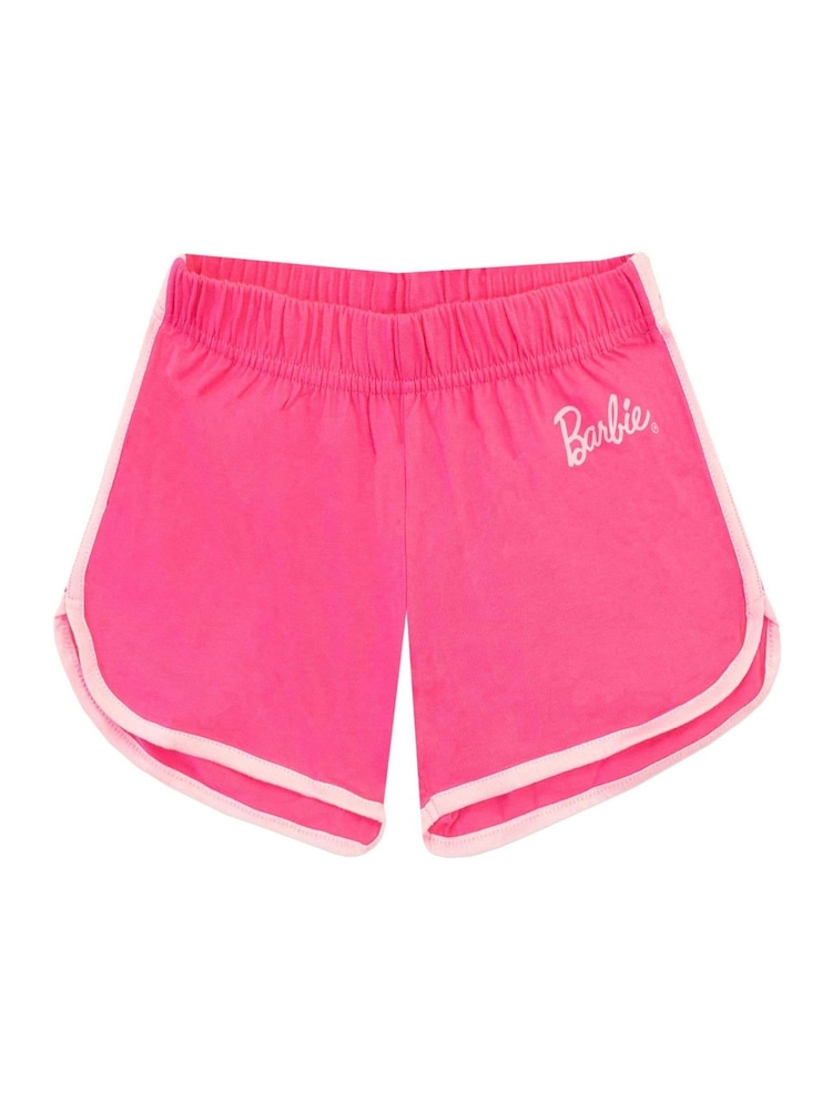 Character Pink Barbie Girls Short Pyjamas - Image 3 of 3 Character Pink Barbie Girls Short Pyjamas - Image 3 of 3