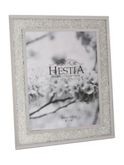 Widdop Silver Photo Frame Crystal Edge with Border 8 x 10 - Image 1 of 1