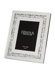 Widdop Silver Mirror Glass with Crystal Egde Photo Frame 5 x 7 - Image 1 of 5
