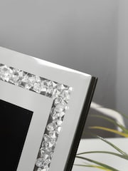 Widdop Silver Mirror Glass with Crystal Egde Photo Frame 5 x 7 - Image 3 of 5