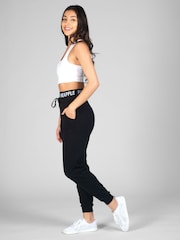Pineapple Black Double Waistband Joggers - Image 3 of 4