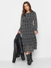 PixieGirl Petite Black Spot Mesh Dress - Image 1 of 5