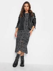 PixieGirl Petite Black Spot Mesh Dress - Image 3 of 5