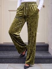 Жасыл - Roman Velvet Stretch Trousers - 4суретінің 1 суреті
