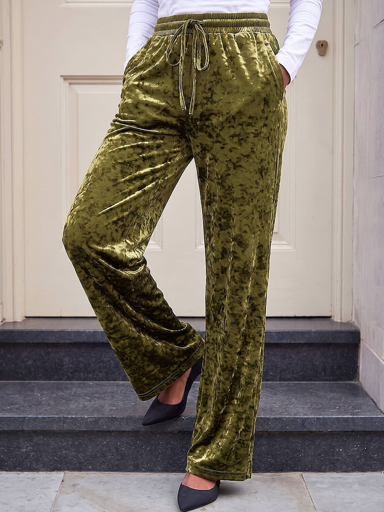 Жасыл - Roman Velvet Stretch Trousers - 4суретінің 1 суреті Жасыл - Roman Velvet Stretch Trousers - 4суретінің 1 суреті