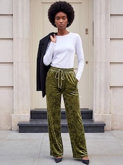 Жасыл - Roman Velvet Stretch Trousers - 4суретінің 2 суреті