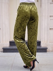 Жасыл - Roman Velvet Stretch Trousers - 4суретінің 3 суреті