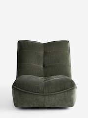 Relaxed Chenille Forest Green Lucca Swivel Accent Chair - Image 5 of 9