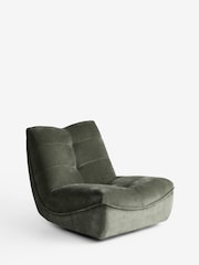 Relaxed Chenille Forest Green Lucca Swivel Accent Chair - Image 6 of 9