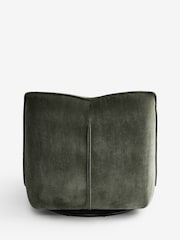 Relaxed Chenille Forest Green Lucca Swivel Accent Chair - Image 8 of 9