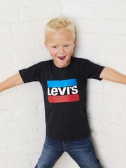 Levi's® Black Sports Kids Logo T-Shirt - Image 1 of 3