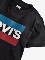 Levi's® Black Sports Kids Logo T-Shirt - Image 3 of 3