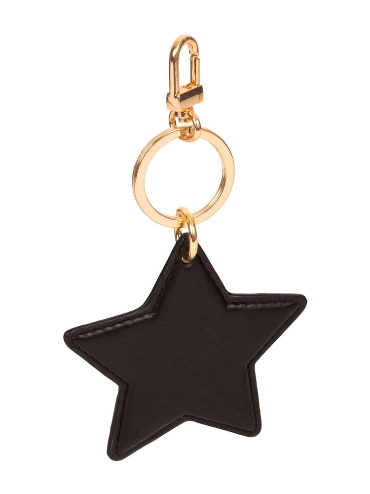 Pure Luxuries London Drayton Leather Star Keyring - Image 1 of 5