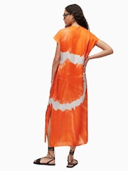 AllSaints Orange Etta Mariana Dress - Image 2 of 6