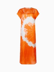 AllSaints Orange Etta Mariana Dress - Image 6 of 6