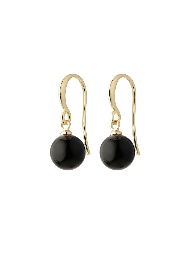 PILGRIM Black Gold Plated Earrings - Image 3 of 3