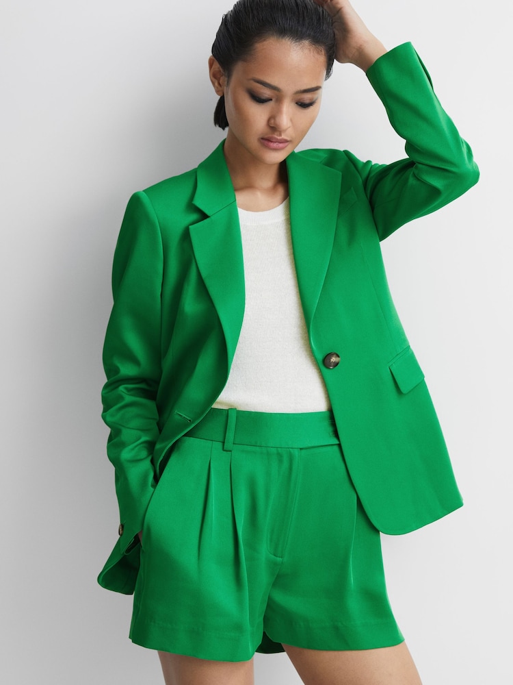 Reiss Green Sofie Tailored Single Breasted Blazer - Image 1 of 7