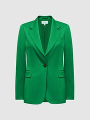 Reiss Green Sofie Tailored Single Breasted Blazer - Image 2 of 7