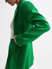 Reiss Green Sofie Tailored Single Breasted Blazer - Image 4 of 7