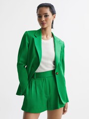 Reiss Green Sofie Tailored Single Breasted Blazer - Image 6 of 7