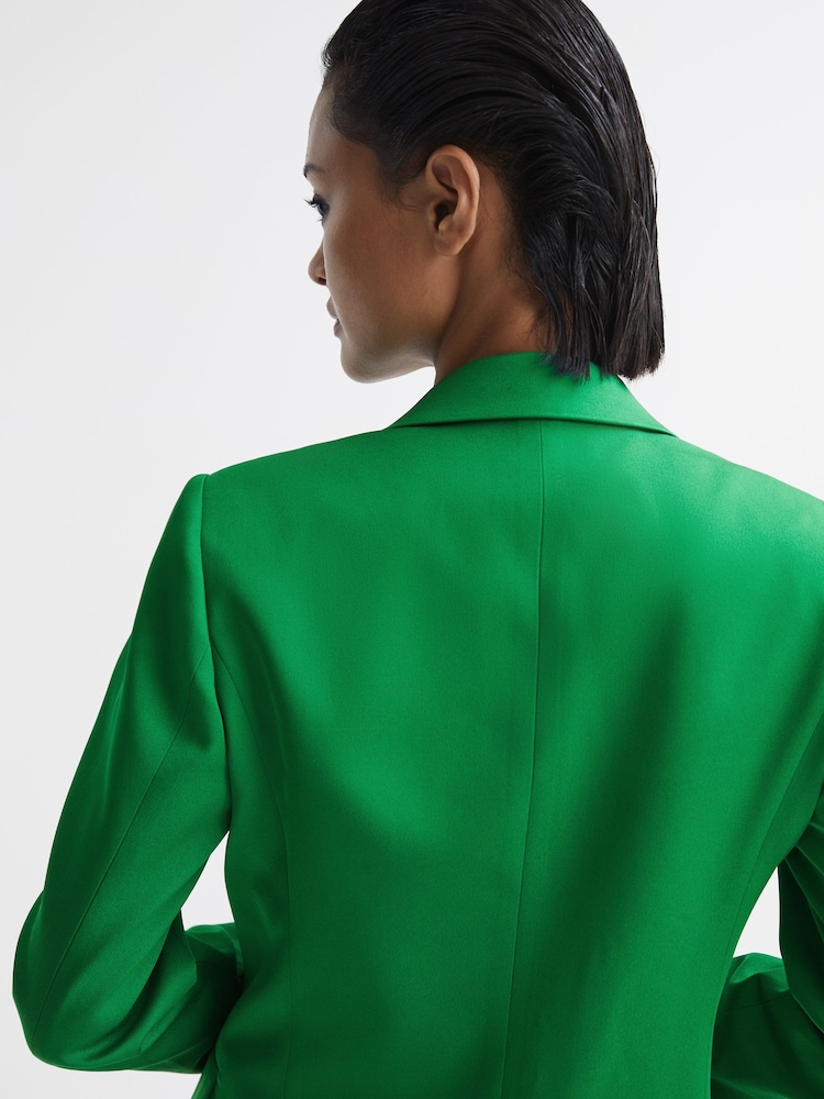 Reiss Green Sofie Tailored Single Breasted Blazer - Image 7 of 7