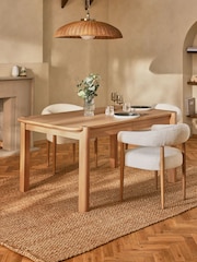 Natural Oak Effect Sutton 6 to 8 Seater Extendable 6 to 8 Seater Dining Table - Image 1 of 7