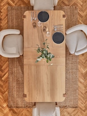 Natural Oak Effect Sutton 6 to 8 Seater Extendable 6 to 8 Seater Dining Table - Image 2 of 7