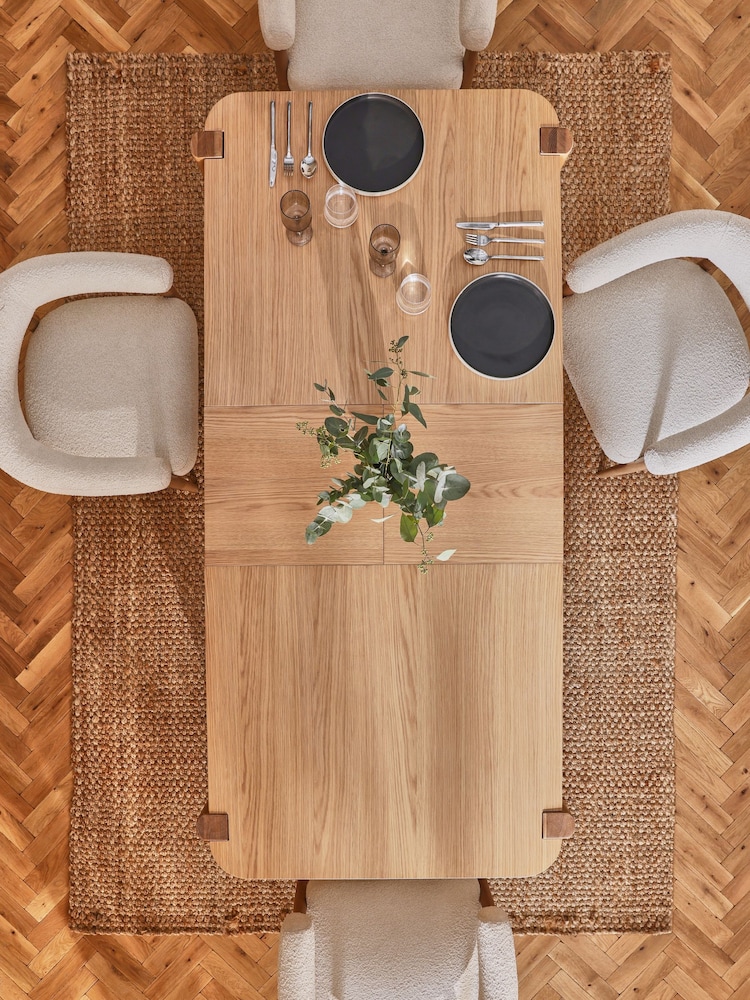 Natural Oak Effect Sutton 6 to 8 Seater Extendable 6 to 8 Seater Dining Table - Image 2 of 7
