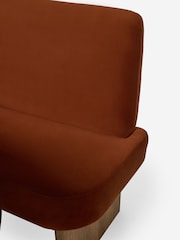 Soft Velvet Rust Nomad Left Hand Corner Dining Table and Corner Bench Set - Image 11 of 11