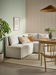 Light Natural Tweedy Plain Ashbourne Corner Storage Bench - Image 1 of 10