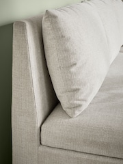 Light Natural Tweedy Plain Ashbourne Corner Storage Bench - Image 5 of 10
