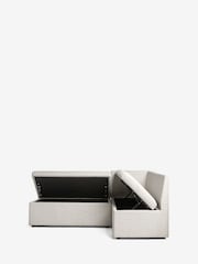 Light Natural Tweedy Plain Ashbourne Corner Storage Bench - Image 7 of 10