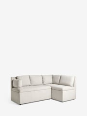 Light Natural Tweedy Plain Ashbourne Corner Storage Bench - Image 8 of 10