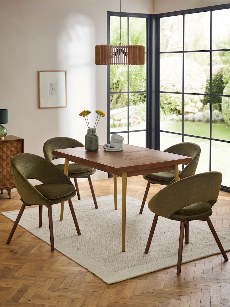 Dark Natural Lloyd 4 to 6 Seater Mango Wood Dining Table - Image 1 of 9