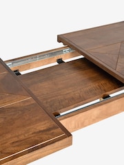 Dark Natural Lloyd 4 to 6 Seater Mango Wood Dining Table - Image 12 of 13