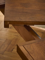 Dark Natural Lloyd 4 to 6 Seater Mango Wood Dining Table - Image 4 of 9