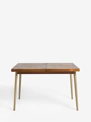 Dark Natural Lloyd 4 to 6 Seater Mango Wood Dining Table - Image 5 of 9