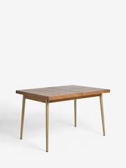 Dark Natural Lloyd 4 to 6 Seater Mango Wood Dining Table - Image 6 of 9