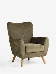 Cotswold Chenille Dark Green Wilson Highback Large Armchair - Image 4 of 6