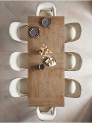 Natural Hector Mango Wood 8 to 10 Extending Dining Table - Image 3 of 8