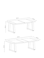 Natural Hector Mango Wood 8 to 10 Extending Dining Table - Image 4 of 8