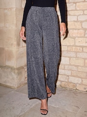 Roman Grey Petite Shimmer Trousers - Image 1 of 4