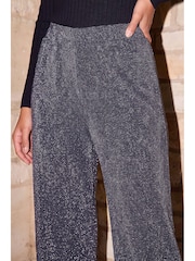 Roman Grey Petite Shimmer Trousers - Image 4 of 4