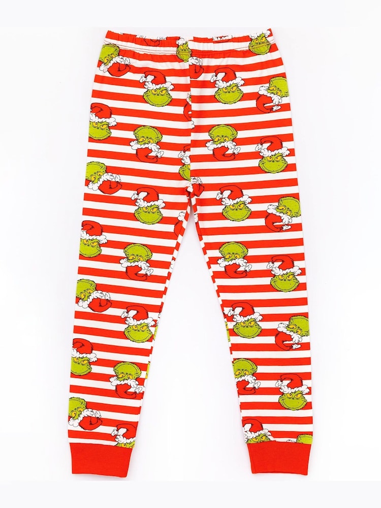 Bleu - Vanilla Underground The Grinch Garçons Manches longues Long Leg 100% Cotton Pyjamas Noël Set - Image 4 of 6