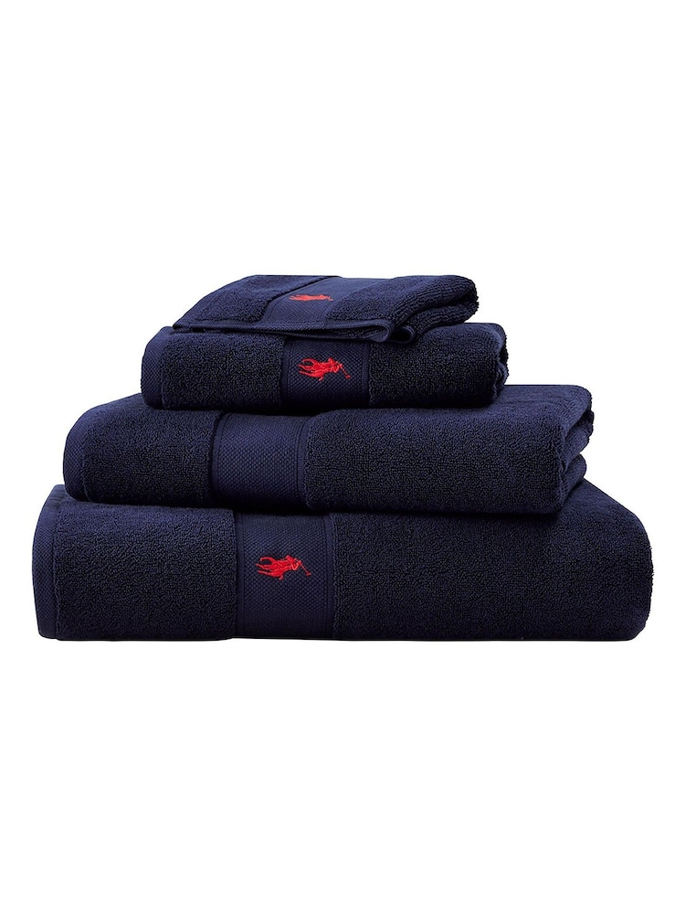 Ralph Lauren Newport Navy Polo Player Towel - Image 1 of 4 Ralph Lauren Newport Navy Polo Player Towel - Image 1 of 4