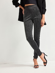 Metallic Glitter Jersey Leggings - Image 1 of 6