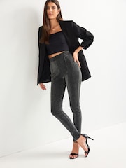 Metallic Glitter Jersey Leggings - Image 2 of 6